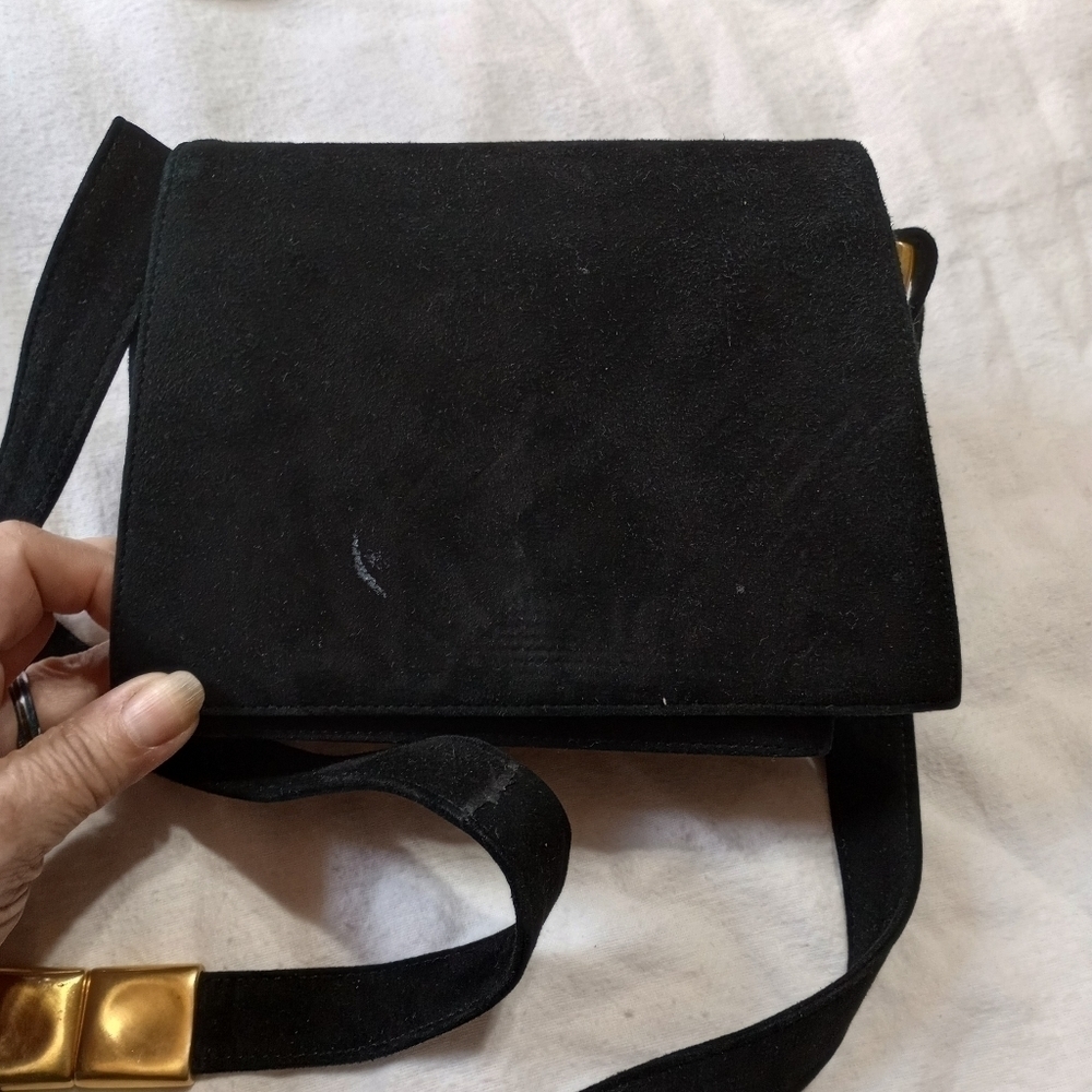 Vintage Donna Kara New York Black Purse Faux Leather - Picture 2 of 6